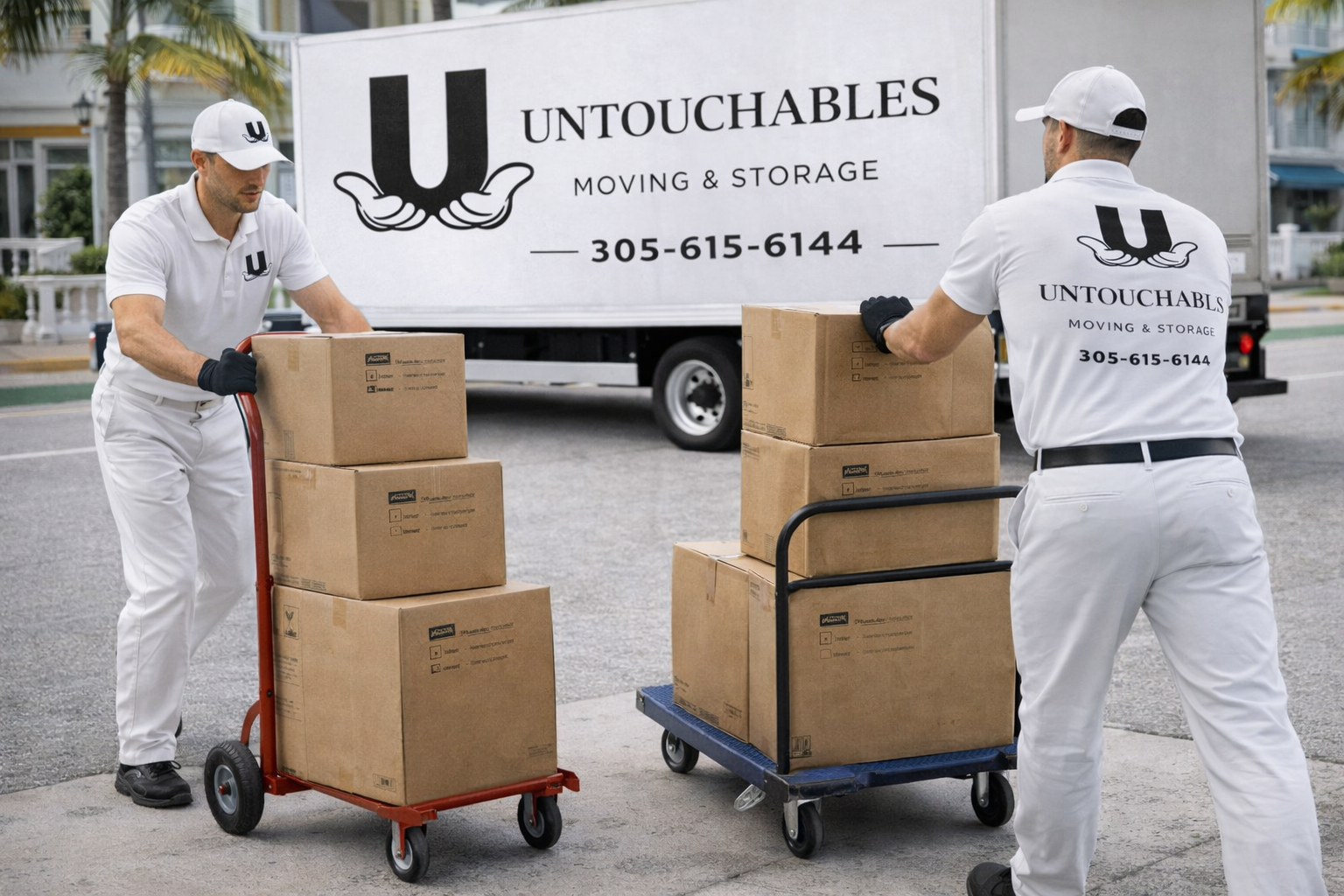 Movers loading piano